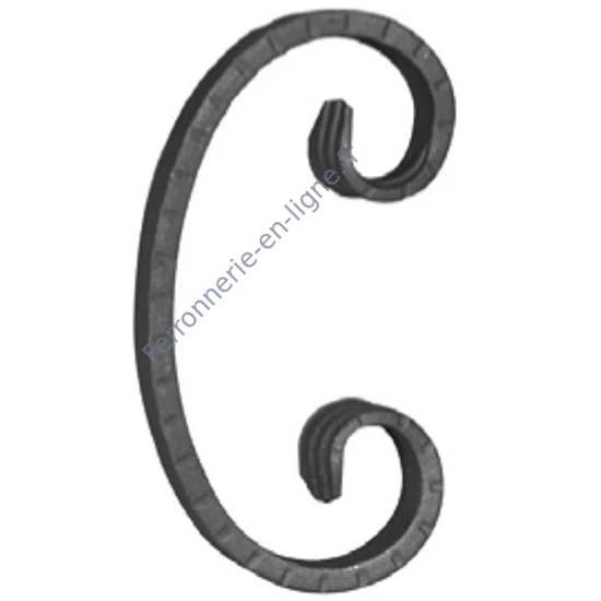 accessoire de ferronnerie, volute en fer forgé