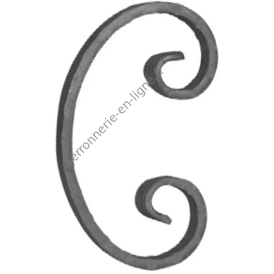 accessoire de ferronnerie, volute en fer forgé