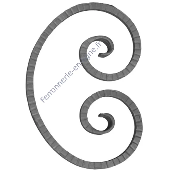 accessoire de ferronnerie, volute en fer forgé
