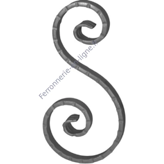 accessoire de ferronnerie, volute en fer forgé