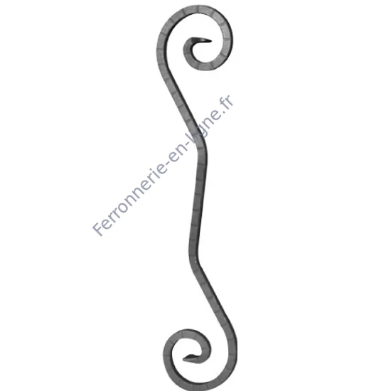 accessoire de ferronnerie, volute en fer forgé