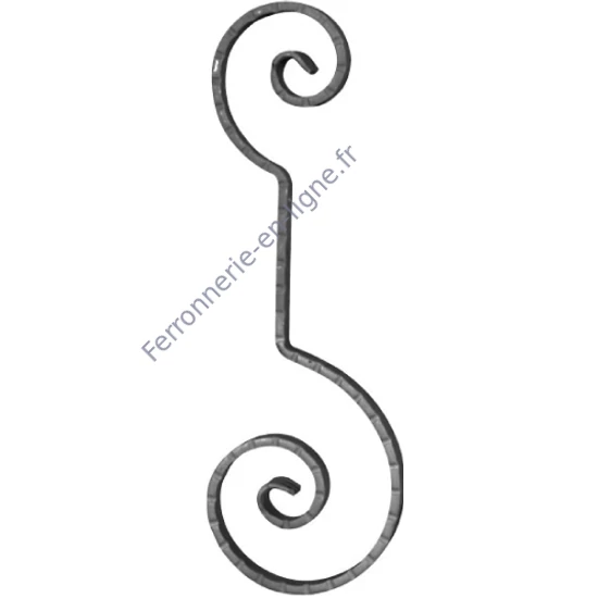 accessoire de ferronnerie, volute en fer forgé