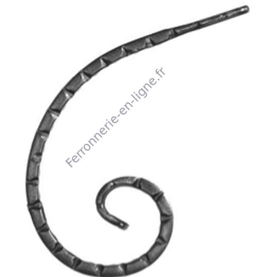accessoire de ferronnerie, volute en fer forgé