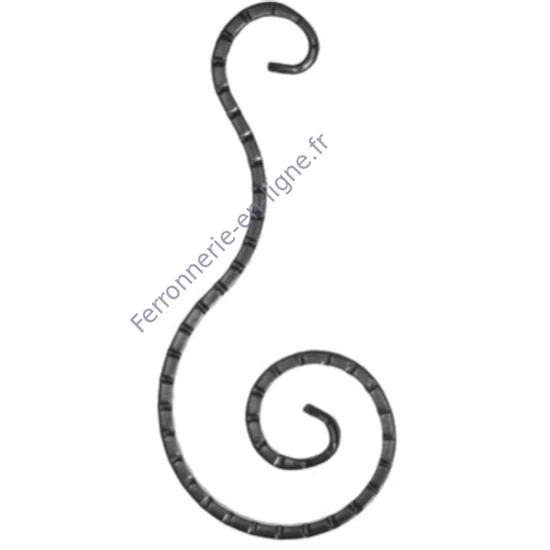 accessoire de ferronnerie, volute en fer forgé