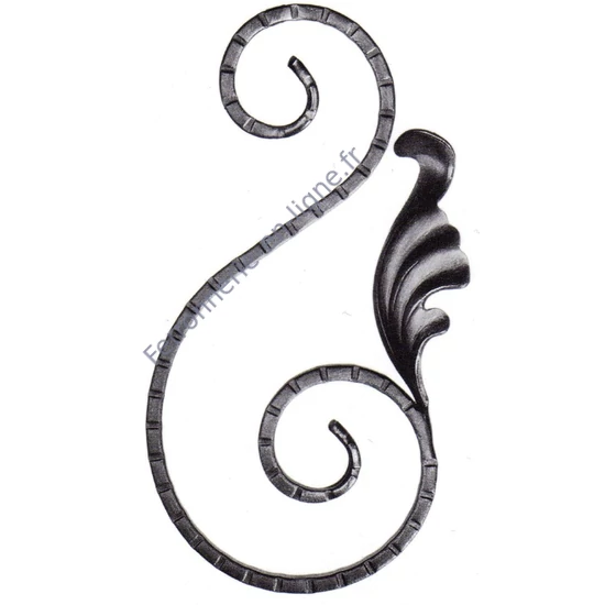 accessoire de ferronnerie, volute en fer forgé