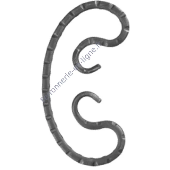 accessoire de ferronnerie, volute en fer forgé