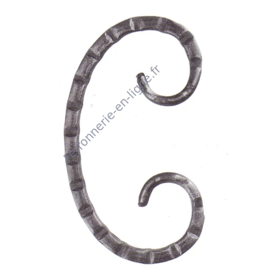 accessoire de ferronnerie, volute en fer forgé