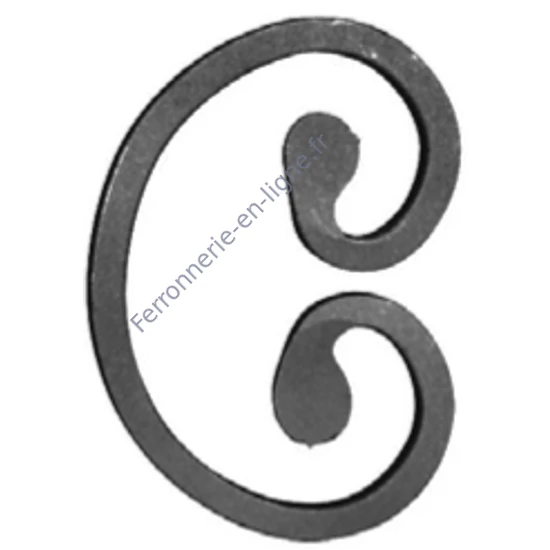 accessoire de ferronnerie, volute en fer forgé