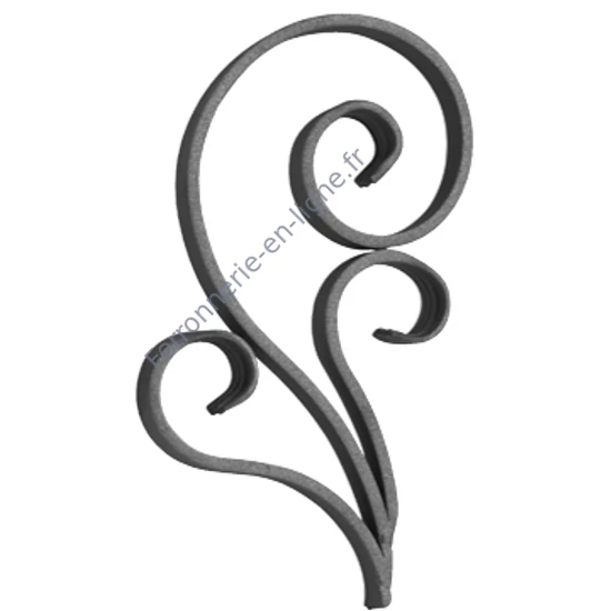 accessoire de ferronnerie, volute en fer forgé