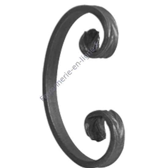 accessoire de ferronnerie, volute en fer forgé
