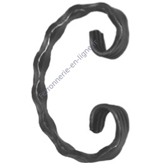 accessoire de ferronnerie, volute en fer forgé