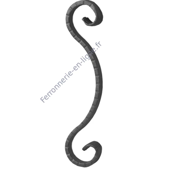 accessoire de ferronnerie, volute en fer forgé