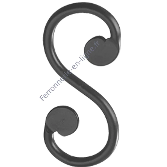accessoire de ferronnerie, volute en fer forgé