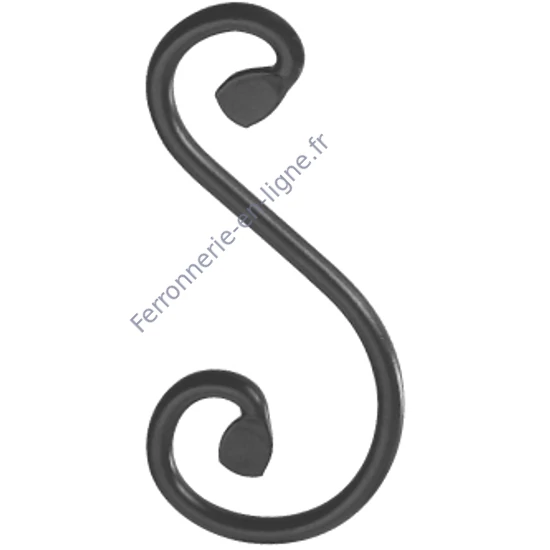 accessoire de ferronnerie, volute en fer forgé