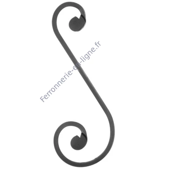 accessoire de ferronnerie, volute en fer forgé