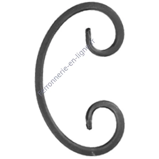 accessoire de ferronnerie, volute en fer forgé