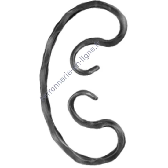 accessoire de ferronnerie, volute en fer forgé