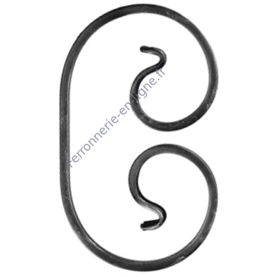 accessoire de ferronnerie, volute en fer forgé