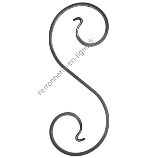 accessoire de ferronnerie, volute en fer forgé