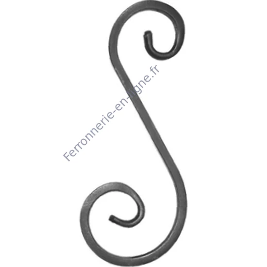 accessoire de ferronnerie, volute en fer forgé