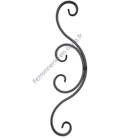 accessoire de ferronnerie, volute en fer forgé