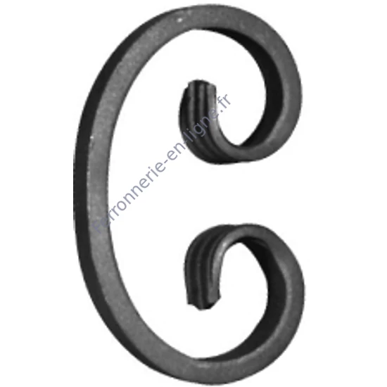 accessoire de ferronnerie, volute en fer forgé