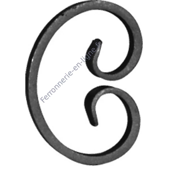 accessoire de ferronnerie, volute en fer forgé