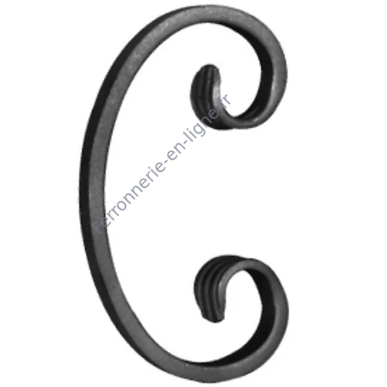 accessoire de ferronnerie, volute en fer forgé
