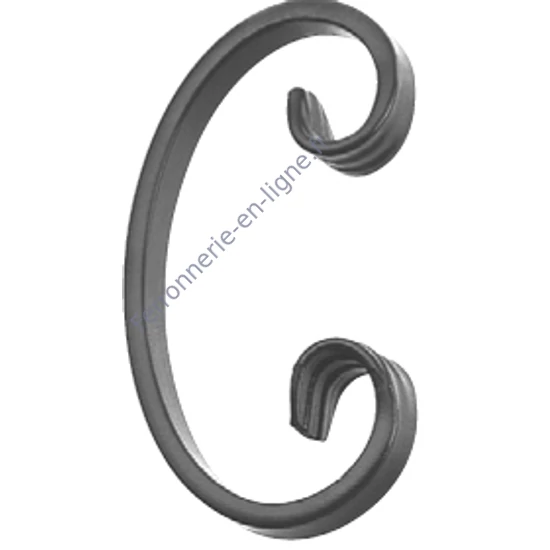 accessoire de ferronnerie, volute en fer forgé