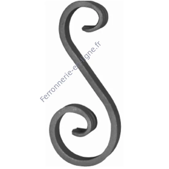accessoire de ferronnerie, volute en fer forgé