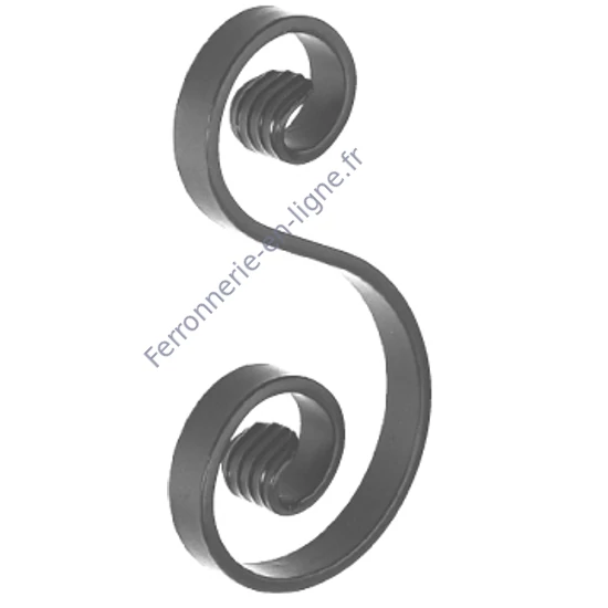 accessoire de ferronnerie, volute en fer forgé