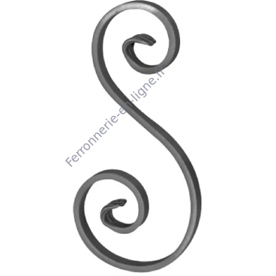 accessoire de ferronnerie, volute en fer forgé