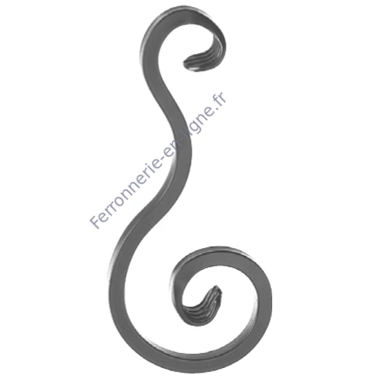 accessoire de ferronnerie, volute en fer forgé