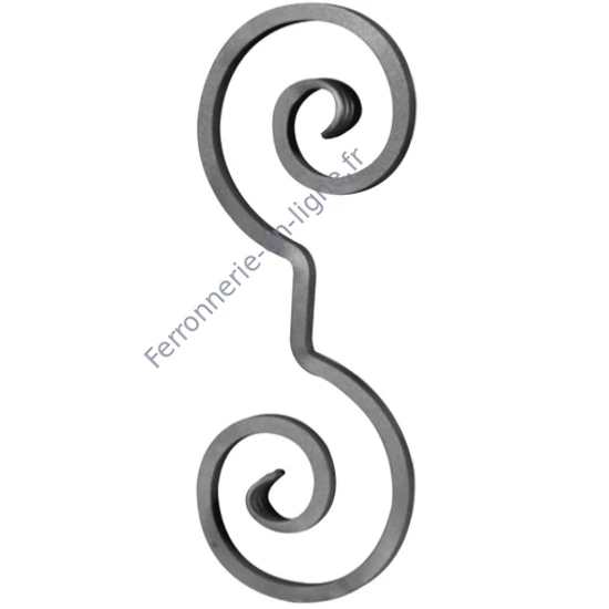 accessoire de ferronnerie, volute en fer forgé