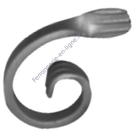 accessoire de ferronnerie, volute en fer forgé