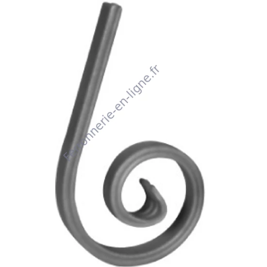 accessoire de ferronnerie, volute en fer forgé