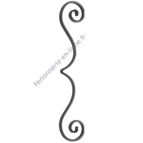 accessoire de ferronnerie, volute en fer forgé