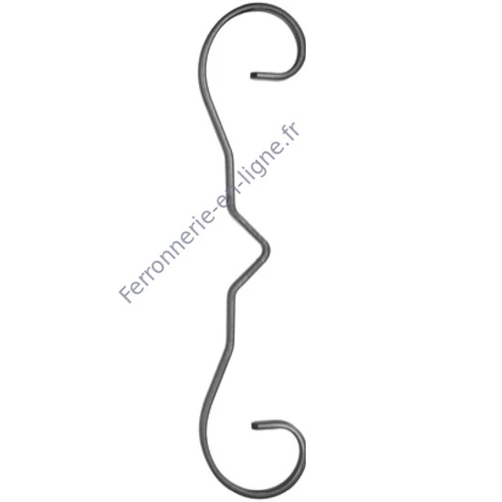 accessoire de ferronnerie, volute en fer forgé