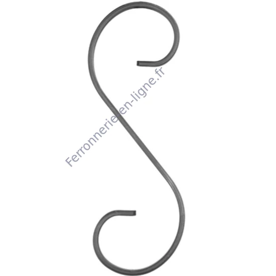 accessoire de ferronnerie, volute en fer forgé