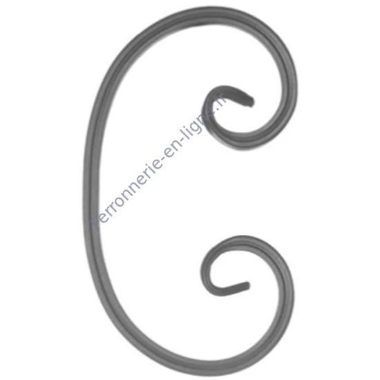 accessoire de ferronnerie, volute en fer forgé