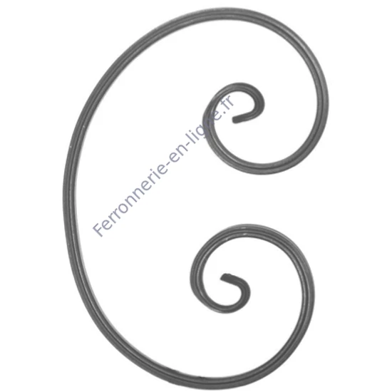 accessoire de ferronnerie, volute en fer forgé
