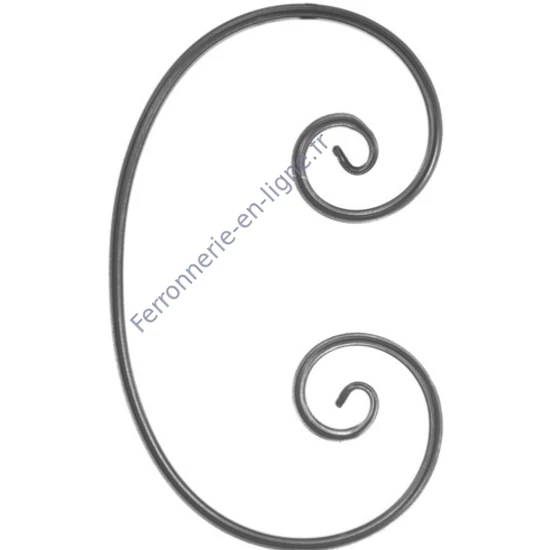 accessoire de ferronnerie, volute en fer forgé