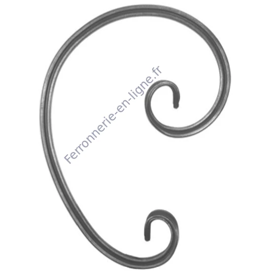 accessoire de ferronnerie, volute en fer forgé