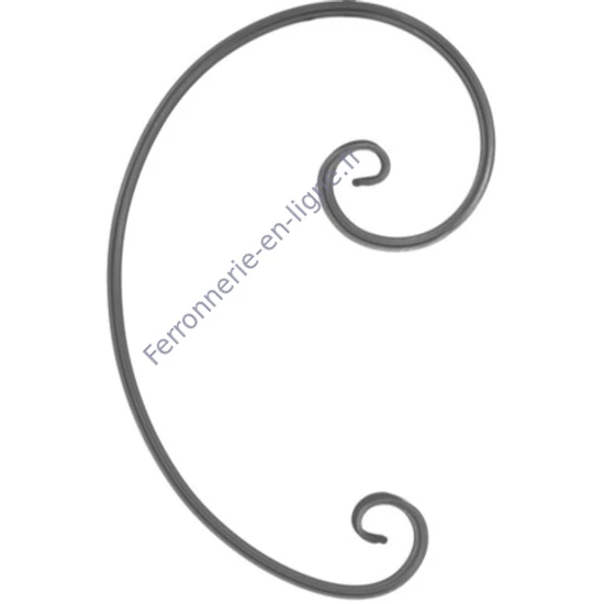accessoire de ferronnerie, volute en fer forgé