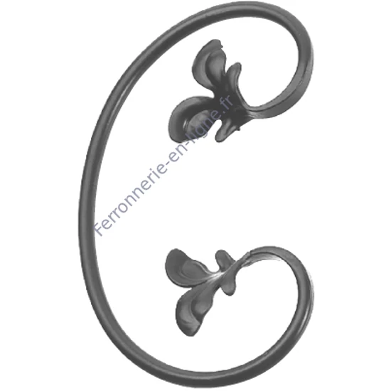 accessoire de ferronnerie, volute en fer forgé
