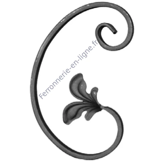 accessoire de ferronnerie, volute en fer forgé