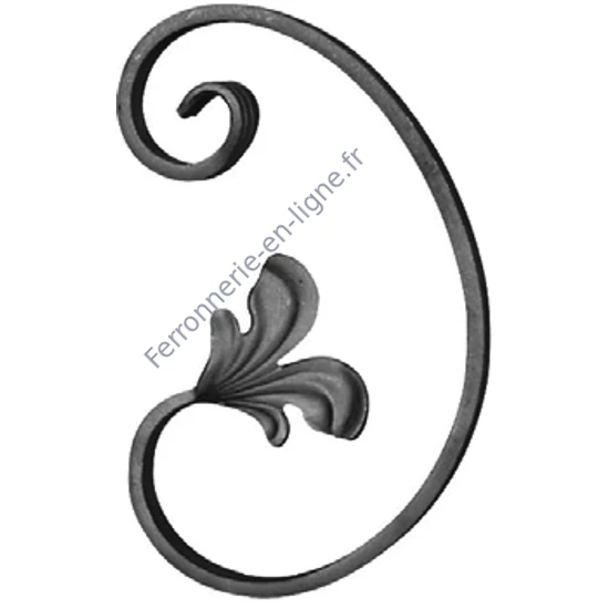 accessoire de ferronnerie, volute en fer forgé