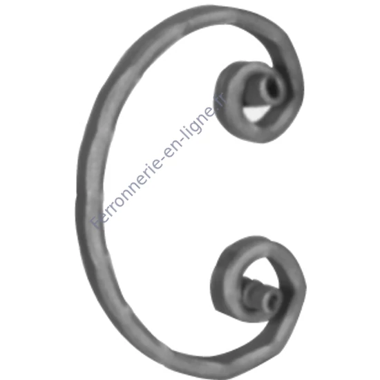accessoire de ferronnerie, volute en fer forgé