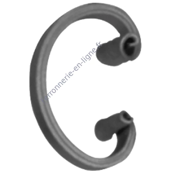 accessoire de ferronnerie, volute en fer forgé