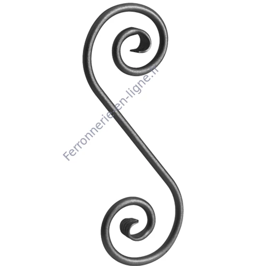 accessoire de ferronnerie, volute en fer forgé